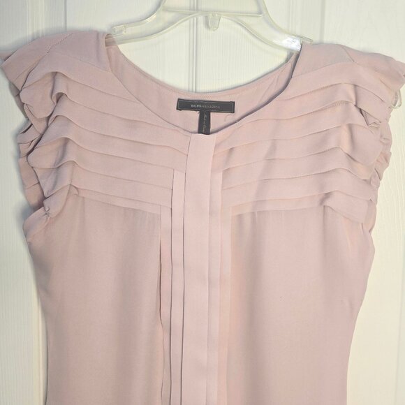 BCBGMaxAzaria Silk Pleated Top - Size Small - Picture 3 of 7